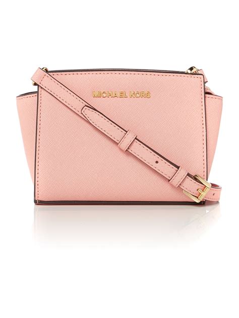 salmon small crossbody hot pink michael kors in silver crossbody|Michael Kors pink crossbody bags.